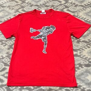 Sport-Tek Red Lacrosse Player Tee